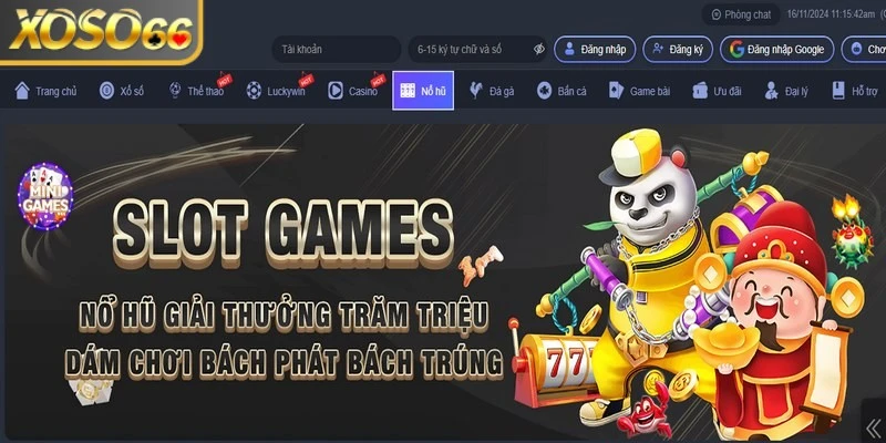 Nổ hũ Xoso66 là sảnh game hấp dẫn với lối chơi đơn giản và tỷ lệ trả thưởng cao